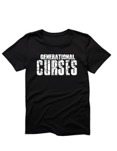 Load image into Gallery viewer, Black Breaking Generational Curses shirt bold text on shirt- healing apparel
