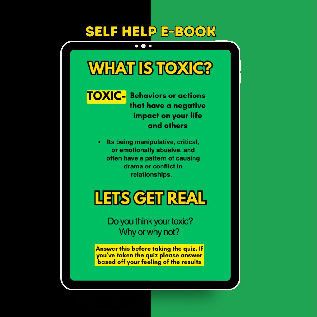Don't Be Toxic E-book unlearn destructive behaviors for better life- self-improvement guide